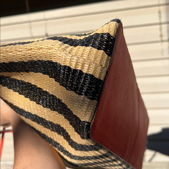 Henri Bendel Striped Raffia Tote Bag, NWOT - Picture 7 of 11